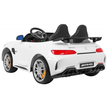 Mercedes-Benz GT R dla dzieci Lakier Biały + Napęd 4x4 + Nawiew powietrza + Pilot + EVA + MP3 LED